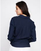 Chemise en Lin mélangé Marie marine