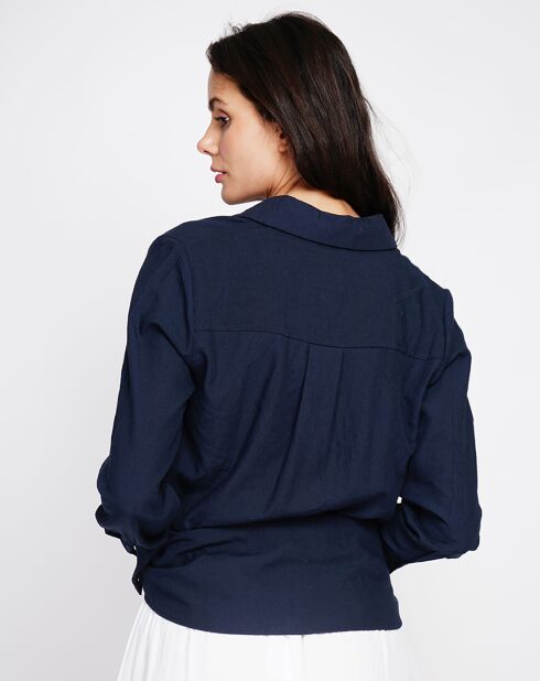 Chemise en Lin mélangé Marie marine