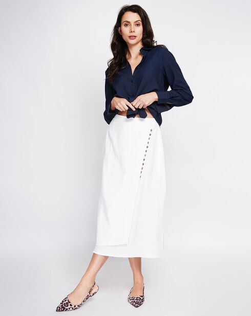 Marine Marie Hemd aus Leinenmischgewebe