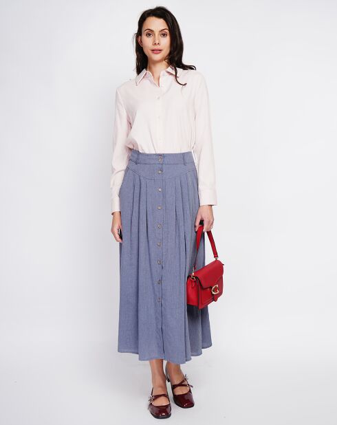 Rosafarbenes Hemd aus Leinenmischung Marie