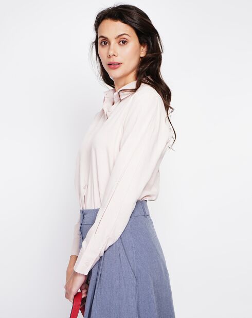 Rosafarbenes Hemd aus Leinenmischung Marie