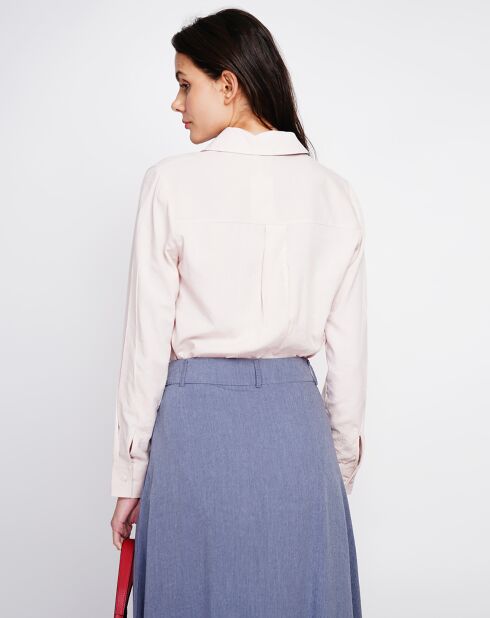 Rosafarbenes Hemd aus Leinenmischung Marie