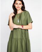 Robe en Lin mélangé Lucia kaki