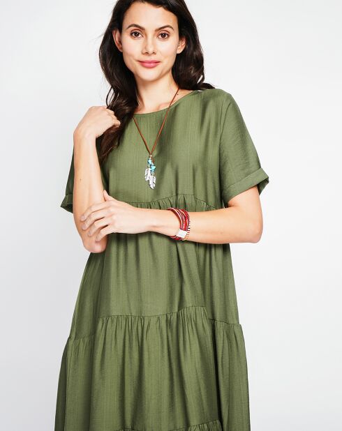 Robe en Lin mélangé Lucia kaki
