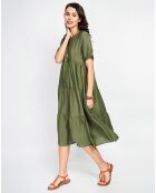 Robe en Lin mélangé Lucia kaki