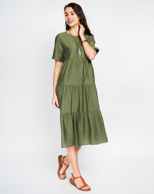 Robe en Lin mélangé Lucia kaki