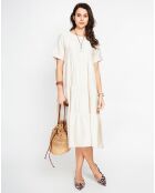 Robe en Lin mélangé Lucia beige
