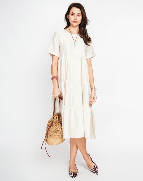 Robe en Lin mélangé Lucia beige