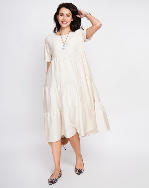 Robe en Lin mélangé Lucia beige