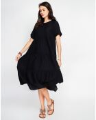 Robe en Lin mélangé Lucia noire