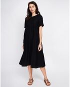 Robe en Lin mélangé Lucia noire