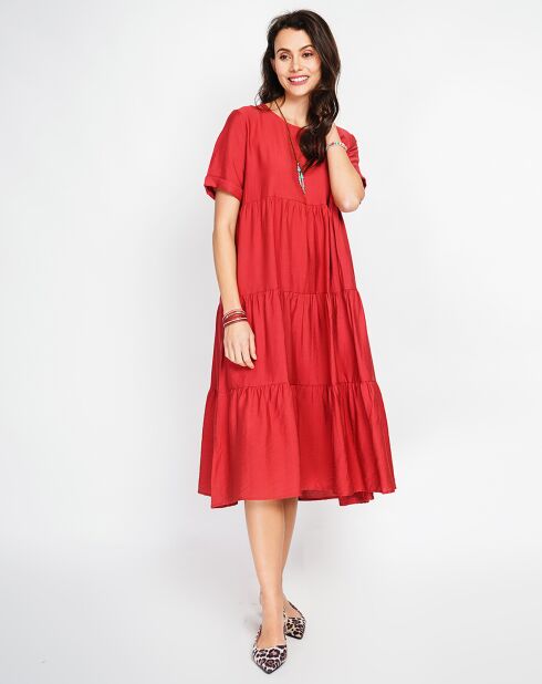 Robe en Lin mélangé Lucia rooibos