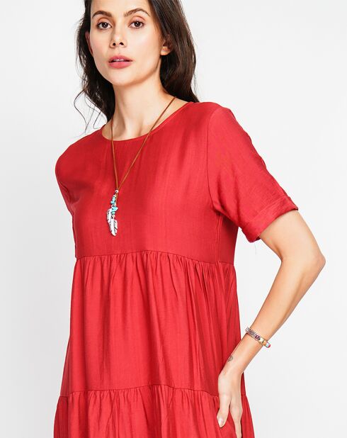 Robe en Lin mélangé Lucia rooibos