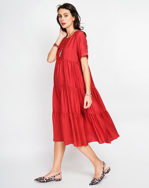 Robe en Lin mélangé Lucia rooibos