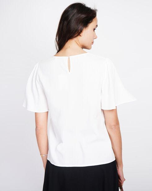 Witte top van linnenmix Mila