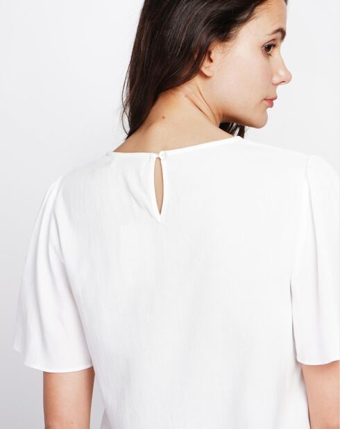 Witte top van linnenmix Mila