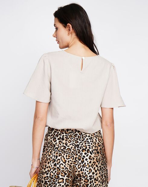 Top en Lin mélangé Mila beige