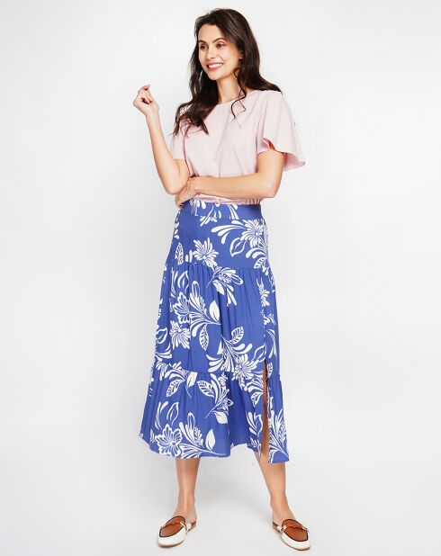 Mila Top aus Leinenmischung in Puderrosa