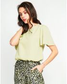 Top en Lin mélangé Mila vert anis
