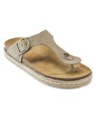 Sandales en Velours de Cuir Gala taupe