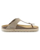Sandales en Velours de Cuir Gala taupe