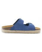 Mules en Velours de Cuir Ana denim