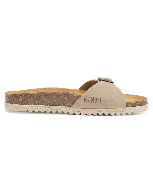 Mules en Cuir Agata taupe