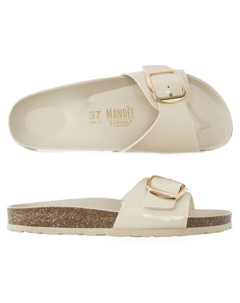 Beigefarbene Pantoletten Agata