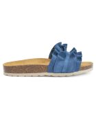 Mules en Velours de Cuir Sofia denim