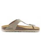 Sandales en Cuir Blanca taupe