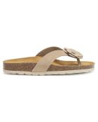 Sandales en Velours de Cuir Lene taupe