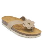 Sandales en Velours de Cuir Lene taupe