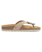 Sandales en Velours de Cuir Lene taupe