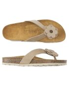 Sandales en Velours de Cuir Lene taupe