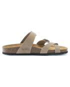 Sandales en Velours de Cuir Daria taupe