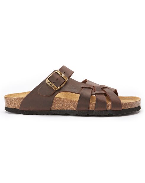 Sandales en Cuir Alvaro marron foncé