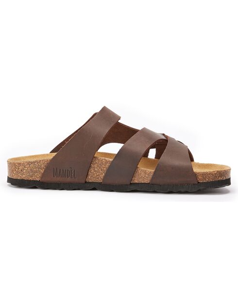 Sandales en Cuir Alvaro marron foncé