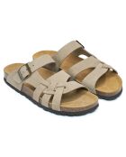 Sandales en Velours de Cuir Alvaro beiges