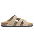 Sandales en Velours de Cuir Alvaro beiges