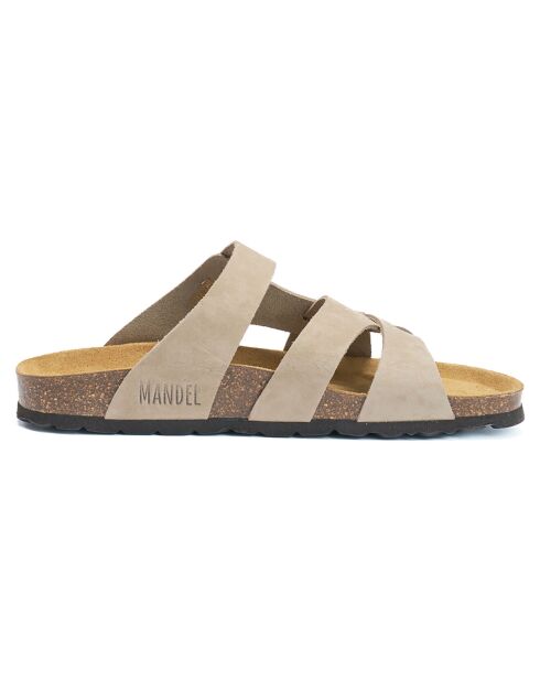 Sandales en Velours de Cuir Alvaro beiges