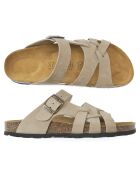 Sandales en Velours de Cuir Alvaro beiges