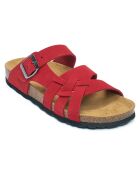 Sandales en Velours de Cuir Alvaro rouges