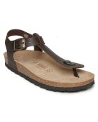 Sandales en Cuir Leon marron foncé