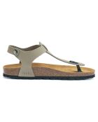 Sandales en Velours de Cuir Leon grises