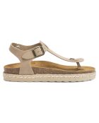 Sandales en Velours de Cuir Leon taupe