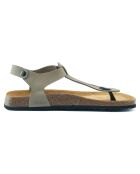 Sandales en Velours de Cuir Leon grises