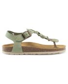Sandales en Velours de Cuir Aida vertes