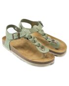 Sandales en Velours de Cuir Aida vertes