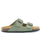 Mules en Velours de Cuir Alberto vertes
