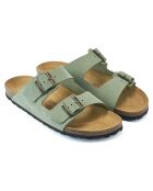 Mules en Velours de Cuir Alberto vertes